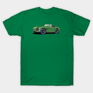 Austin-Healey 3000 British sports car in green T-Shirt